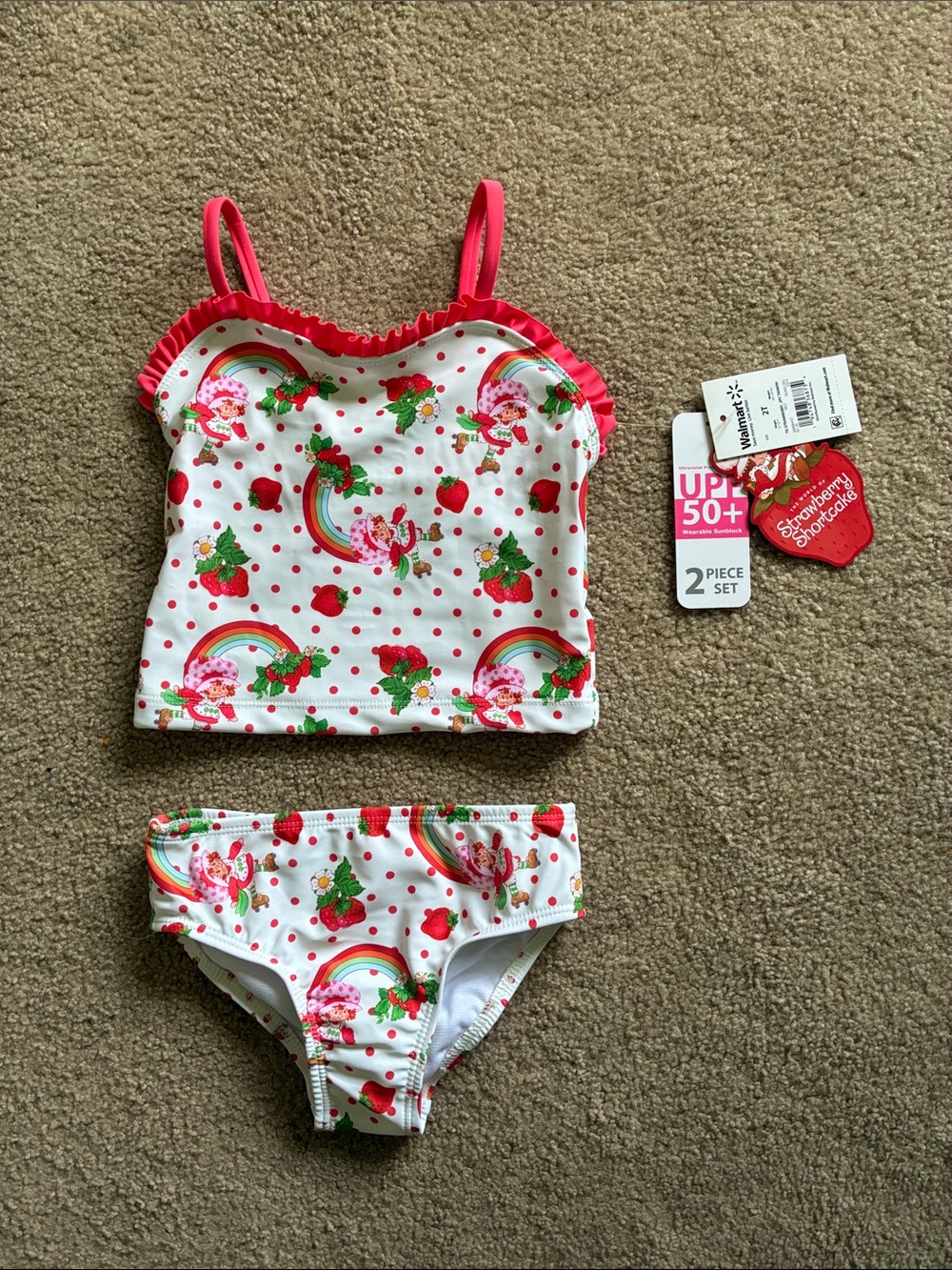 Strawberry Shortcake Two Piece Tankini - Girls Size 2T